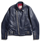AD-02 Sheepskin Double Riders Jacket - Dark Blue(茶芯) - May club